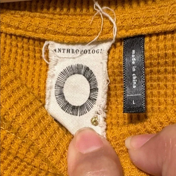 Anthropologie Golden Long Sleeve Top - Picture 2 of 6